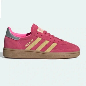 New Adidas Handball Spezial Shoes Sneakers Women's in Pink Yellow Silver Gum